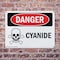 Signmission Cyanide Danger Sign, Plastic, 10in W x 7in L, 2PK OS-2PACK-DS-P-710-L-2004 - alternate 4